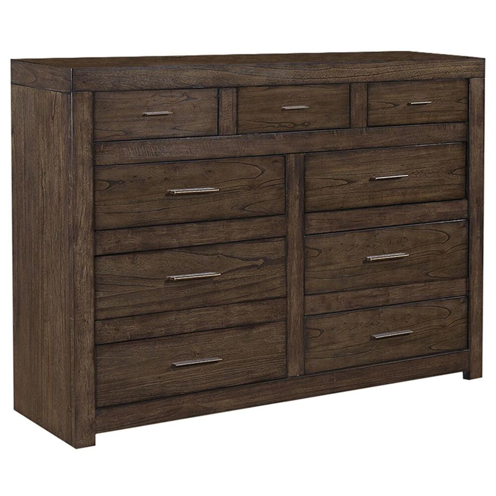 Riva Ridge Modern Loft 9 Drawer Chesser in Brownstone, , large