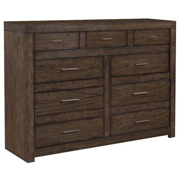 Riva Ridge Modern Loft 9 Drawer Chesser in Brownstone, , large