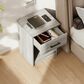 HOMLUX 1-Drawer Modern Nightstand with Bar Handle in French Oak Grey (Set of 2), , large