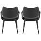 LumiSource Curvo Arm Chair in Black (Set of 2), , large