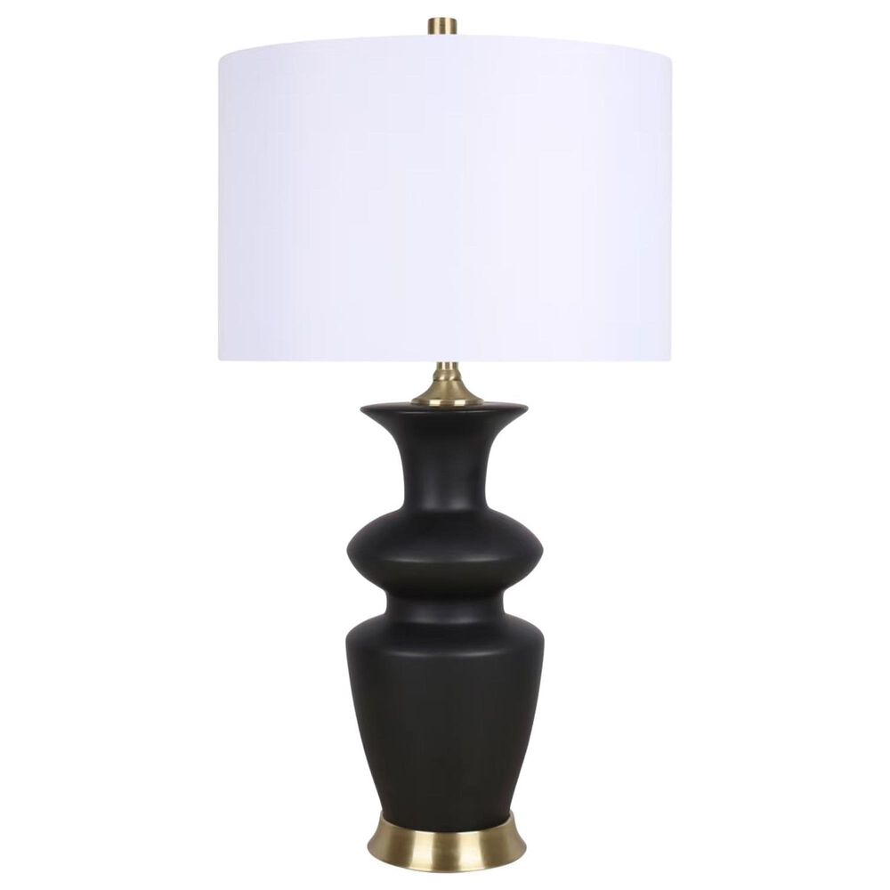 Classy Art Wholesalers Elegance Radiance Ceramic Table Lamp in Black and Soft Gold, , large