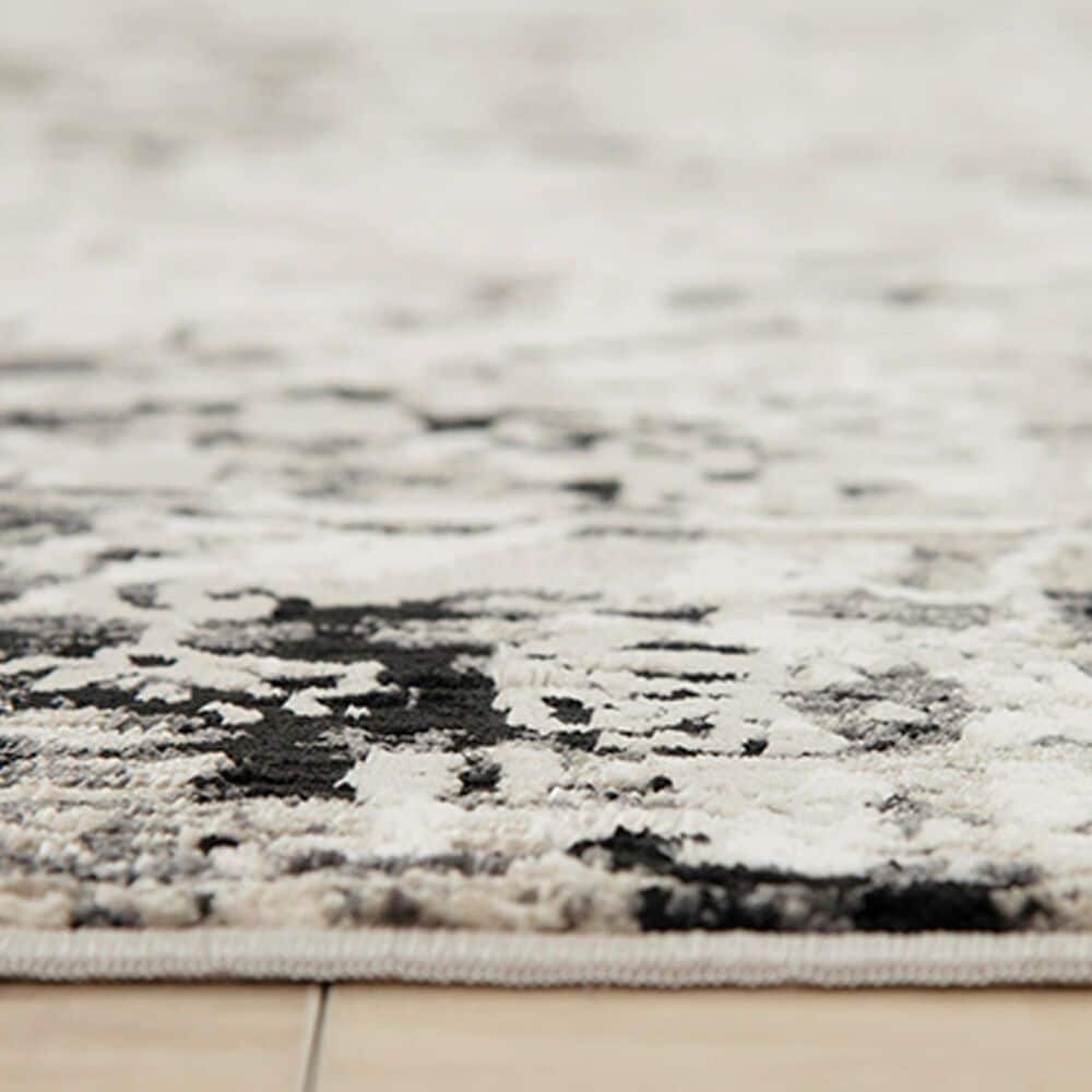 RIZZY Calabria Oriental 5&#39;3&quot; x 7&#39;6&quot; Neutral and Black Area Rug, , large