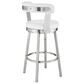 Blue River Bryant 30" Swivel Barstool with White Cushion in Stainless Steel, , large