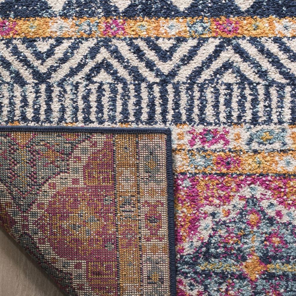 Safavieh Madison MAD797N 5&#39;1&quot; x 7&#39;6&quot; Navy and Ivory Area Rug, , large