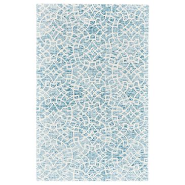 Feizy Rugs Rhett 5" x 8" Teal Area Rug, , large