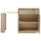 HOMLUX 83" Fluted Kitchen Island in Natural, , large