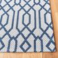 Safavieh Martha Stewart Cotton MSR421M 4" x 6" Blue and Grey Area Rug, , large