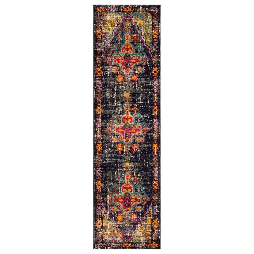 Safavieh Monaco MNC247R-212 2"2" x 12" Grey/Fuchsia Runner, , large