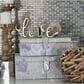 Maple and Jade 2-Piece Handmade Cowhide Storage Decorative Box Set in Silver, , large