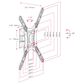 CorLiving 17" x 4" Full-Motion X-Frame TV Wall Mount in Black, , large