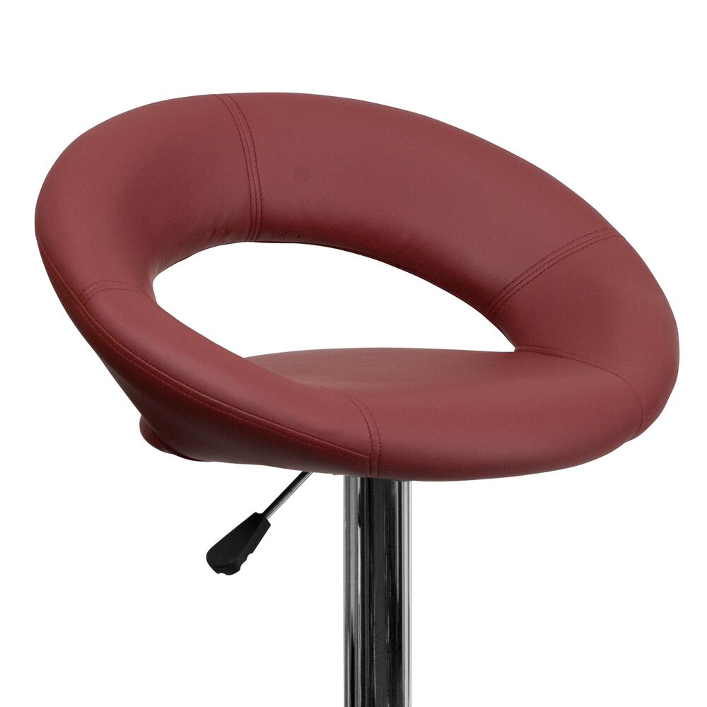 Flash Furniture Adjustable Barstool in Burgundy, , large