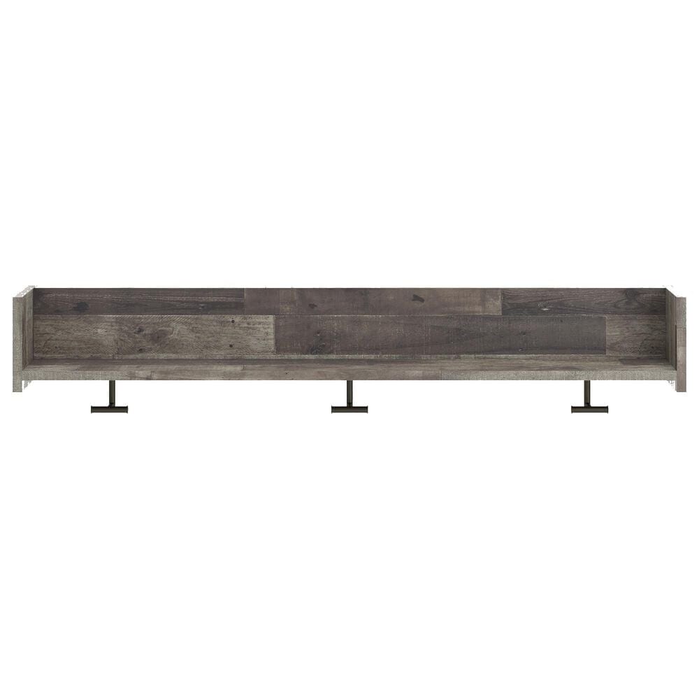 Ashley Neilsville Wall Mounted Coat Rack with Shelf in Gray and Brown, , large