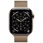 Apple Watch Series 11 (GPS+Cellular) 42mm Titanium Case with Milanese Loop in Gold and 2-Year AppleCare+, , large
