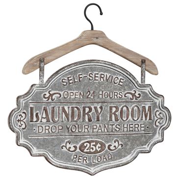 Maple and Jade 22" x 22" Farmhouse Words and Text Wall Decor in Antique Grey and Whitewashed, , large