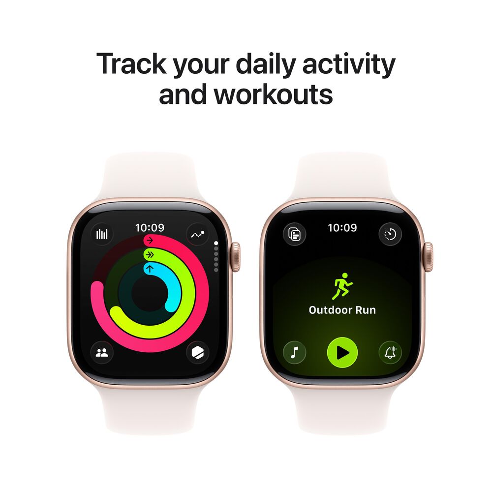 Apple Watch Series 11 &#40;GPS+Cellular&#41; 46mm Aluminum Case with Light Blush Sport Band - M/L - Rose Gold - &#40;2025&#41;, , large