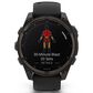 Garmin Fenix 8 Sapphire AMOLED Smartwatch 43mm Carbon Gray DLC Titanium Case with Black and Pebble Gray Silicone Band, , large