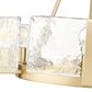 Golden Lighting Aenon 6-Light Wide Chandelier with Hammered Water Glass Shade in Brushed Champagne Bronze, , large