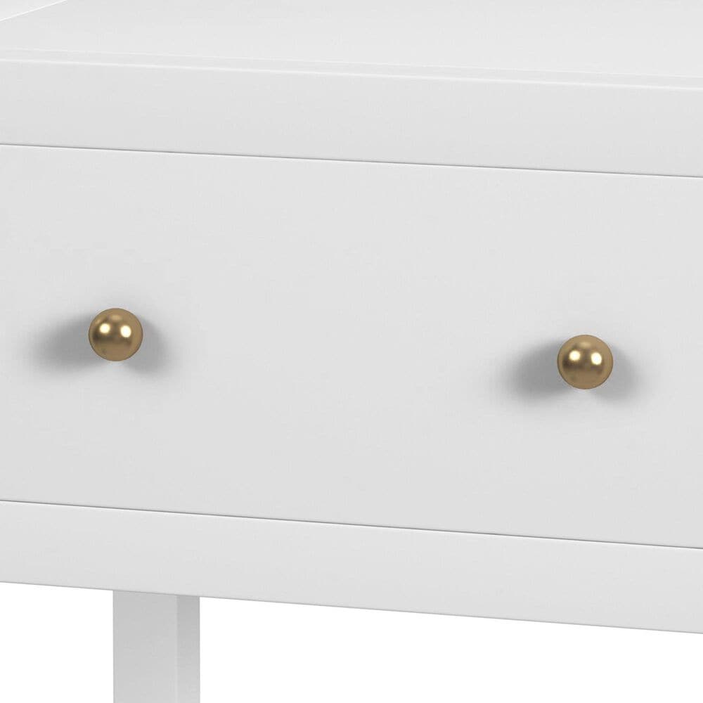Butler Specialty Company Nora 1-Drawer 21" Nightstand in Smooth White, , large
