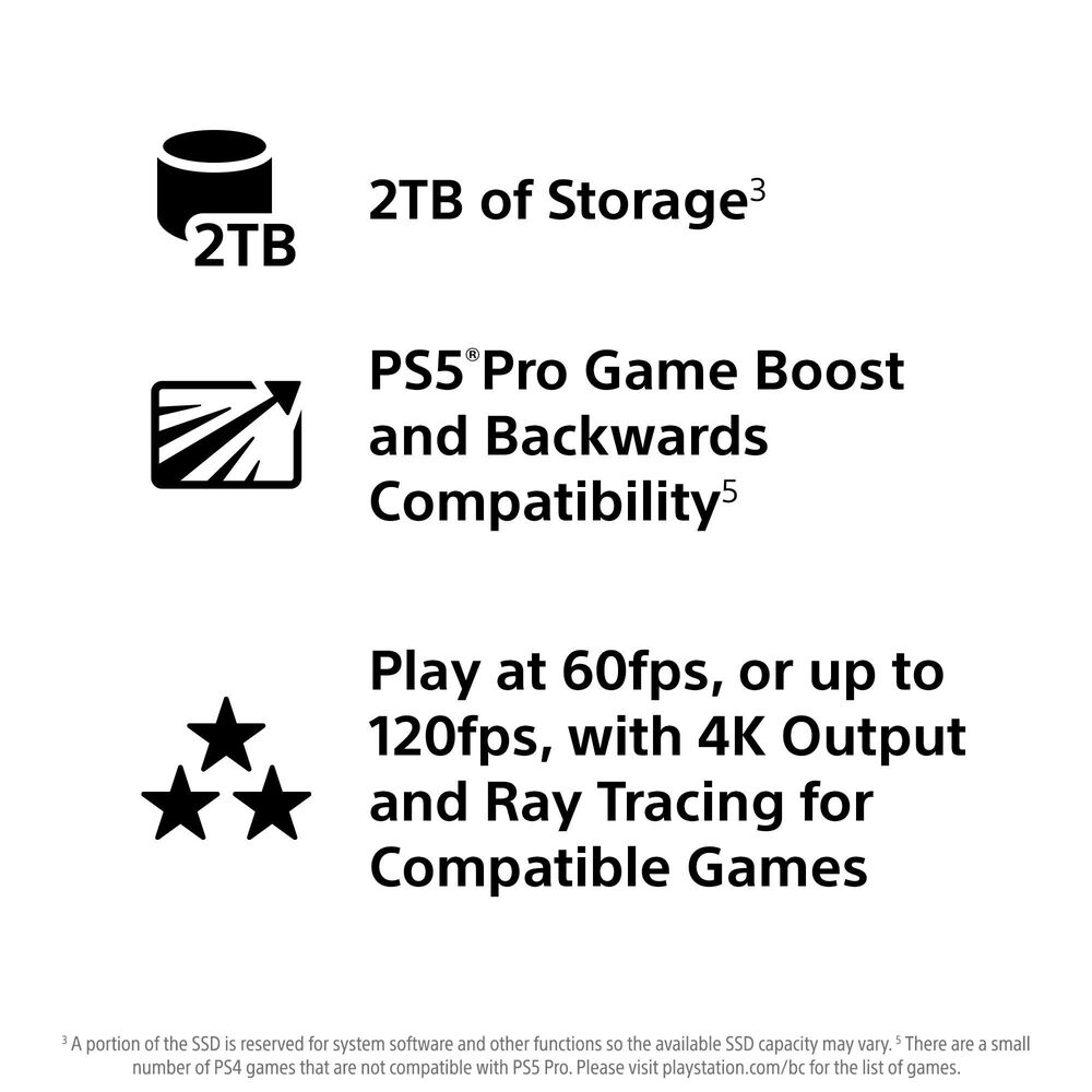 Sony PlayStation 5 Pro Console in White, , large