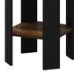 HOMLUX 1-Shelf End Table in Amber Pine and Black, , large