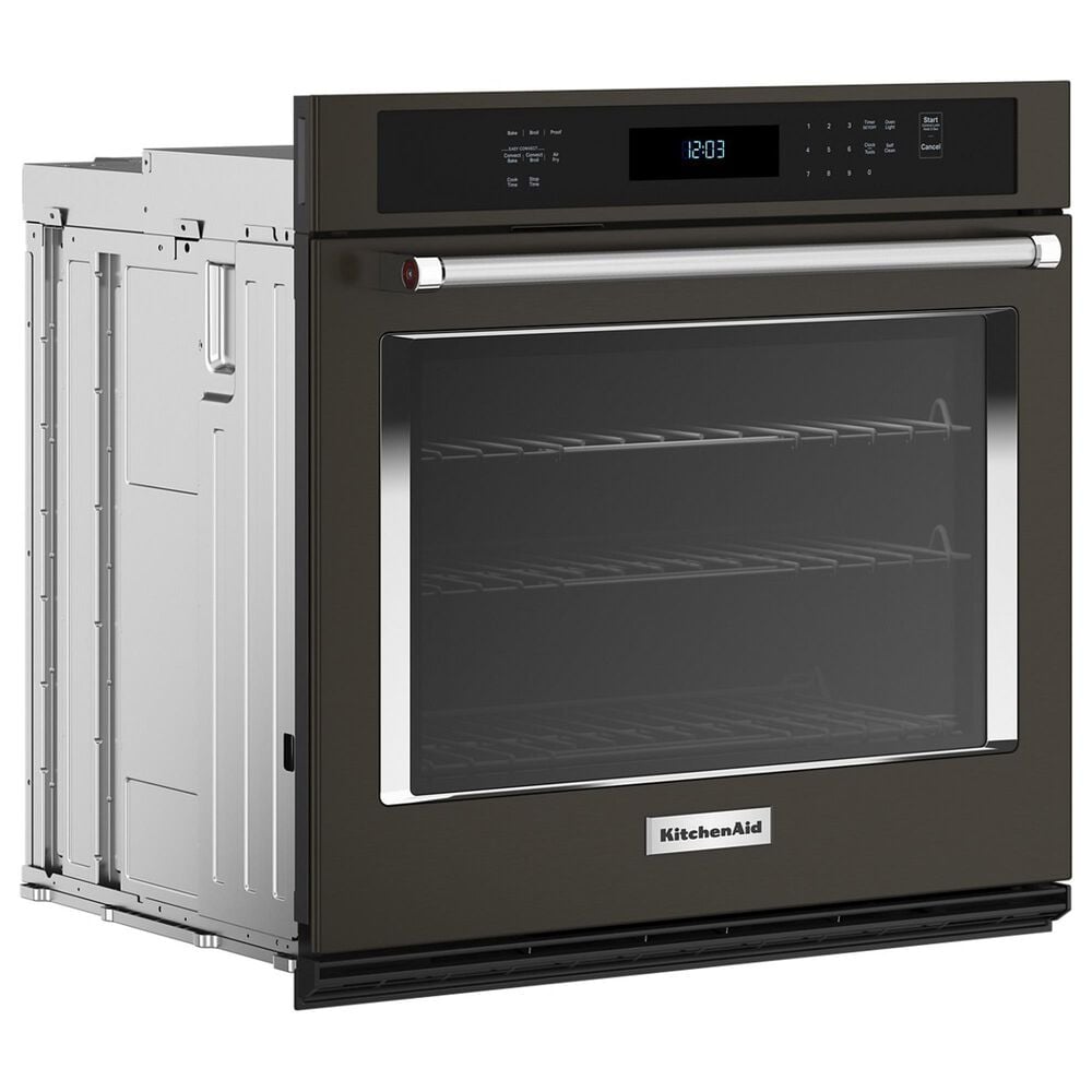 KitchenAid 27&quot; Single Wall Oven with Air Fry Mode in Black Stainless Steel and PrintShield, , large