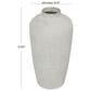 Maple and Jade 23" Decorative Vase with Linear Pattern in Distressed Cream, , large