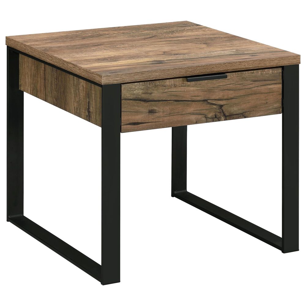 Gunnison Co. Aflo End Table in Weathered Oak and Black , , large