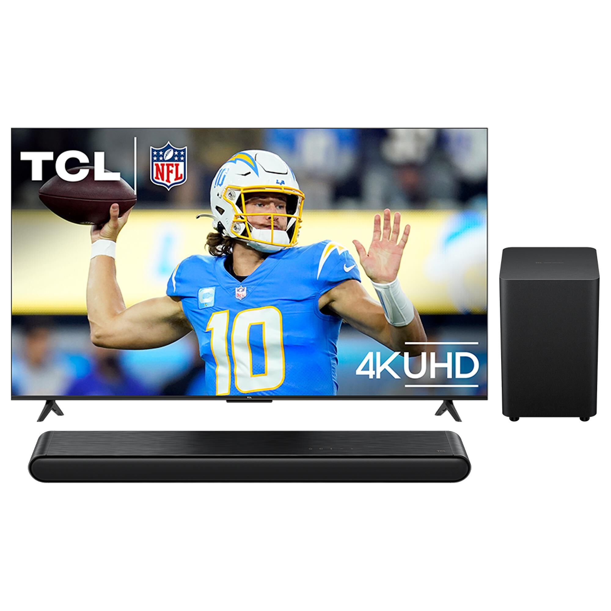 55 inch 4k hot sale tv with soundbar