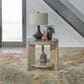 Belle Furnishings Affinity Round End Table in Dusty Taupe and Concrete, , large
