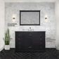 Lexora Home Dukes 48" Single Bathroom Vanity in Espresso with 2 cm White Carrara Marble Top and Rectangular Sink, , large