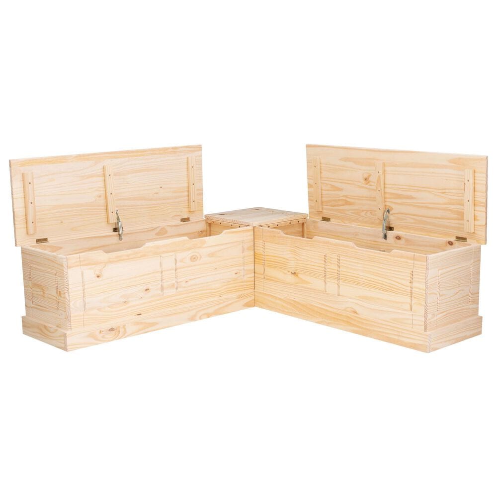 Linon Home Decor Tobin Backless Nook in Unfinished Natural, , large