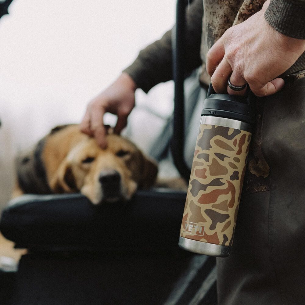 YETI Rambler 18 Oz Water Bottle with Chug Cap in Wetlands Camo, , large