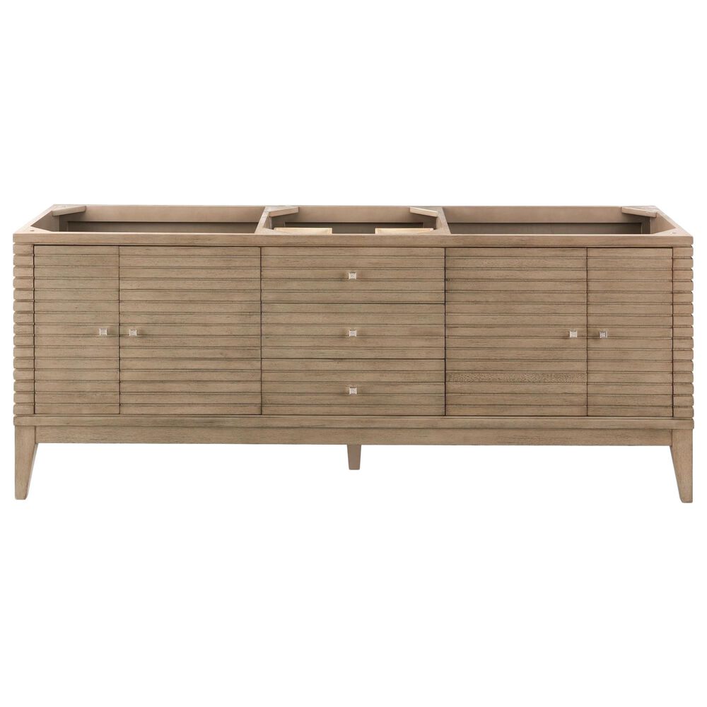 James Martin Linear 72" Double Vanity Cabinet in White Washed Walnut, , large