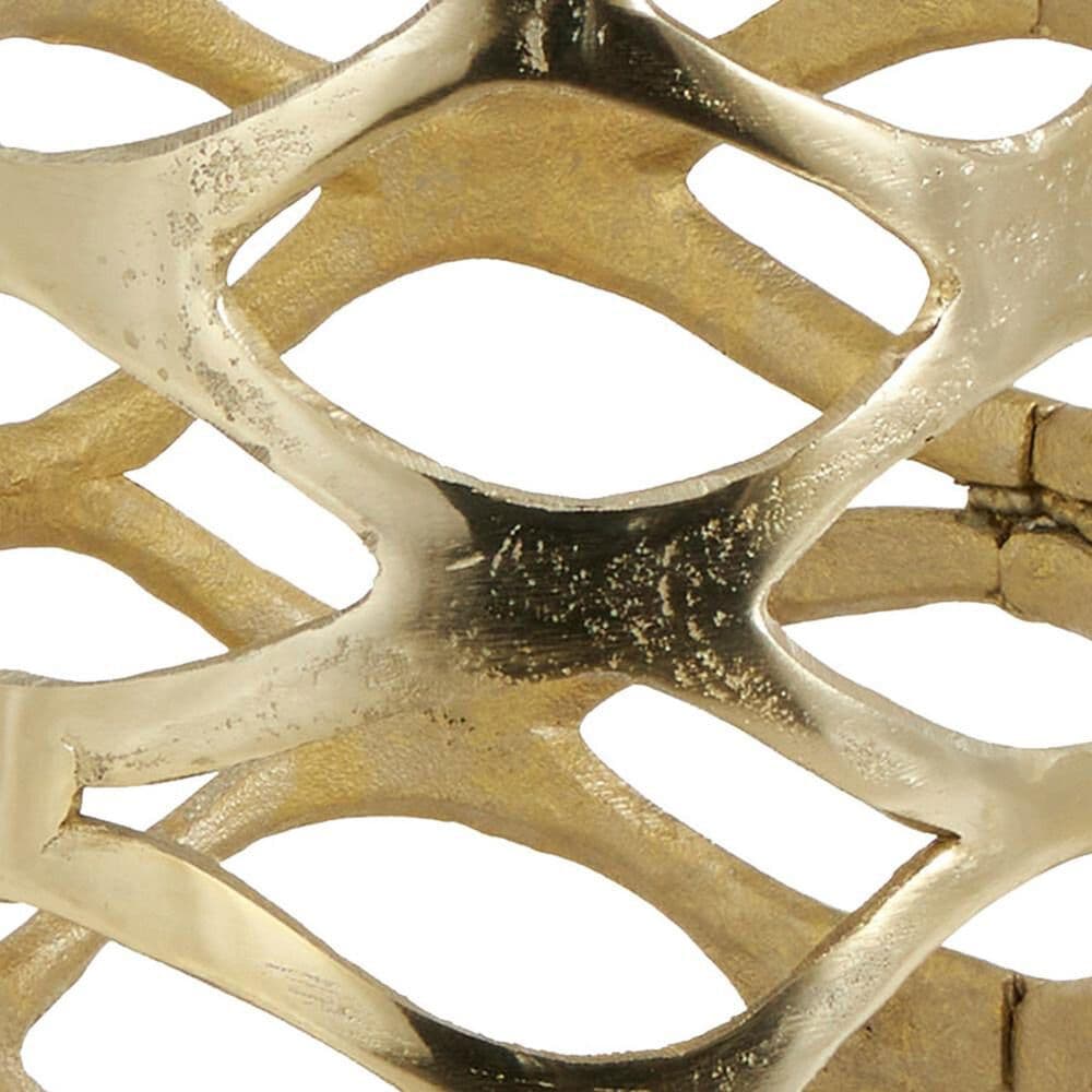 Maple and Jade 32.5&quot; Tall Cutout Geometric Decorative Vase in Satin Gold, , large