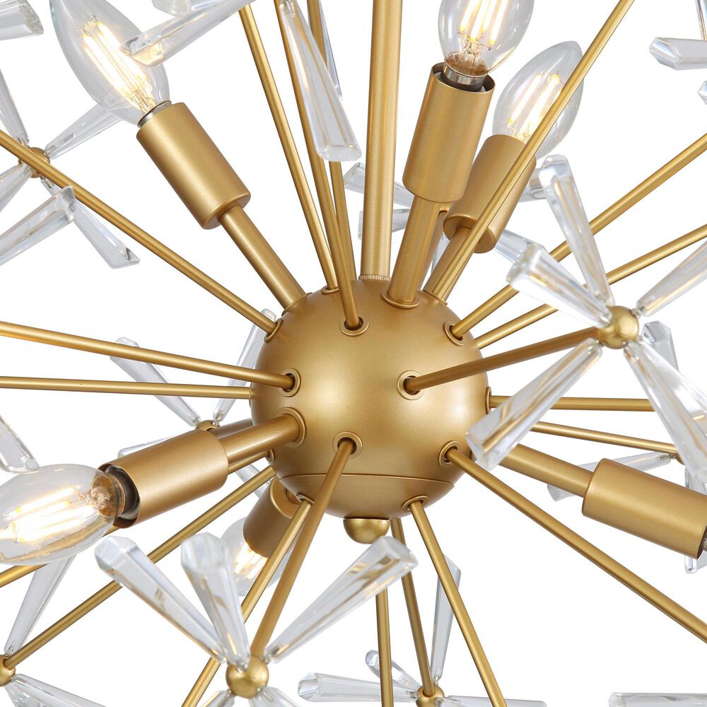Golden Lighting Dandelion 6-Light Chandelier in Matte Gold, , large