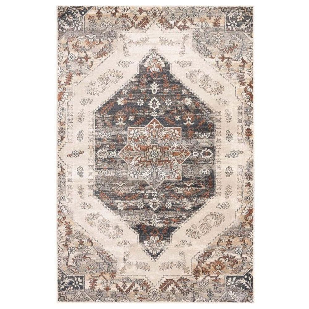 Central Oriental Montville Laylinia 7"10 x 9"10 Alabaster and Vintage Blue Area Rug, , large