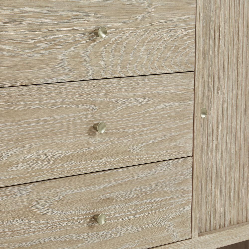 James Martin Vanities Marigot Single 72&quot; Double Vanity in Sun-washed Oak with 3 cm Carrara White Marble Top, , large