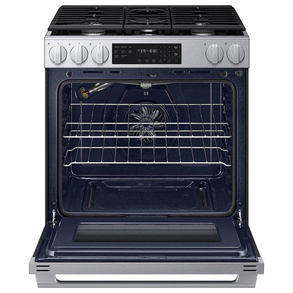 Samsung Bespoke 6.0 Cu. Ft. Smart Slide-In Gas Range with No-Preheat Air Fry Max in Stainless Steel, , large