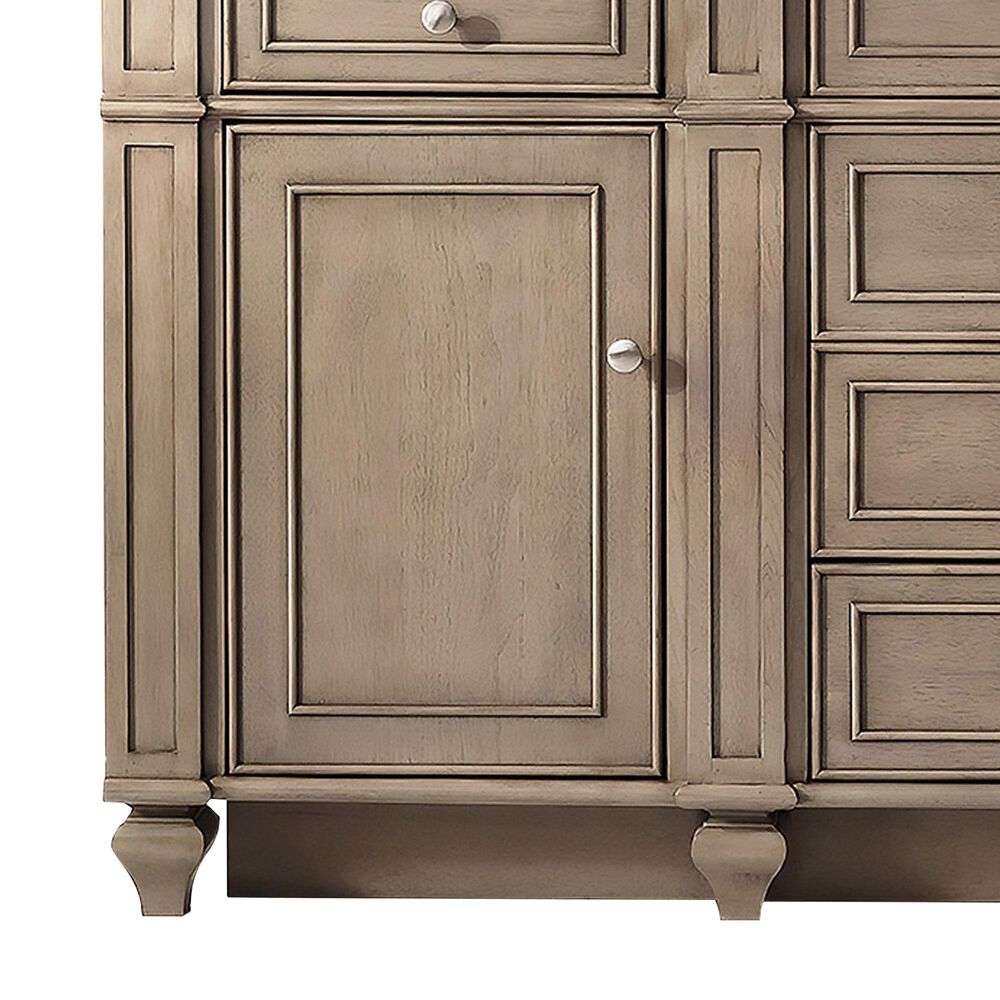 James Martin Vanities Bristol 60" Double Bathroom Vanity in Whitewashed Walnut with 3 cm Eternal Jasmine Pearl Silestone Top, Rectangular Sinks and FreePower Wireless Charger, , large