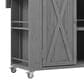 Hearth and Haven Outdoor Kitchen Island with Stainless Steel Top in Grey, , large