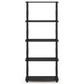 HOMLUX Turn-N-Tube 5-Tier Open Storage Bookshelf in Americano and Black, , large