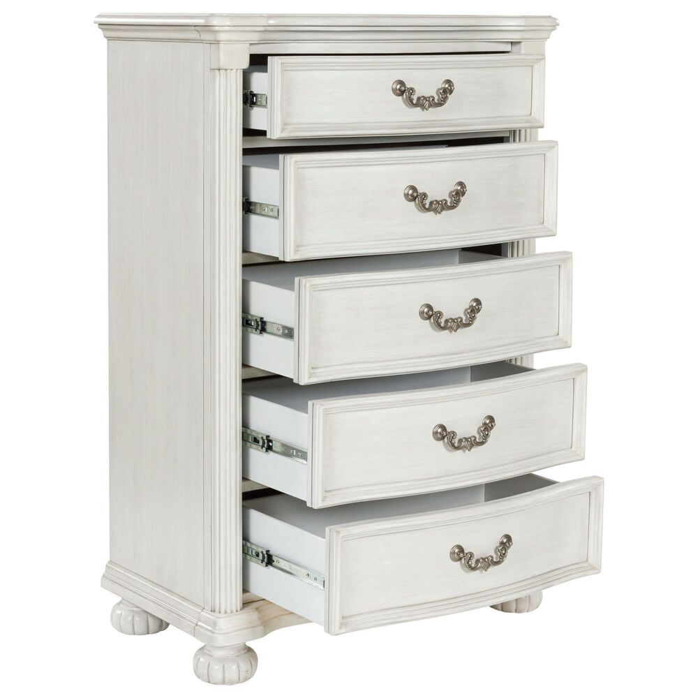 Ashley Montelaine 5-Piece Queen Panel Bedroom Set in Antique White, , large