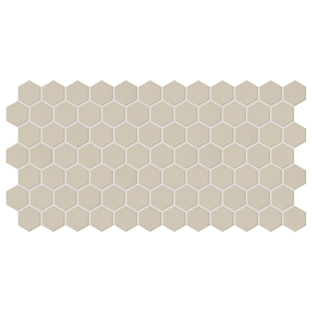 Dal-Tile Keystone Urban Putty 2" x 2" Hexagon on 12" x 24" Ceramic Mosaic Sheet, , large