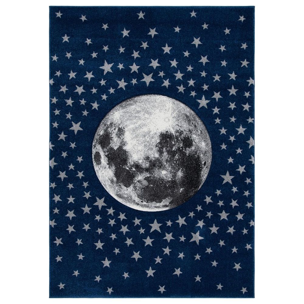 Safavieh Carousel Outer Space 5"3" x 7"6" Navy and Grey Kids Area Rug, , large