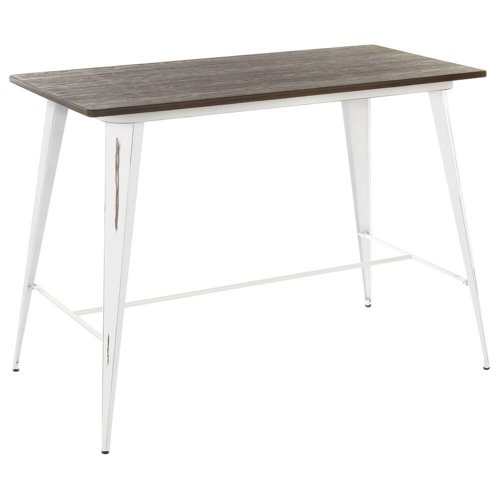 Lumisource Oregon Counter Table in Espresso/White, , large