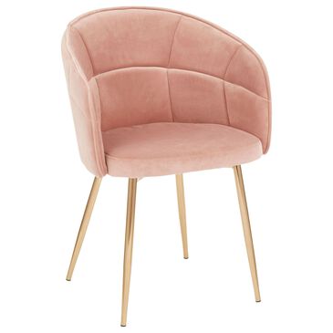 Lumisource Lindsey Chair in Pink Velvet and Gold, , large