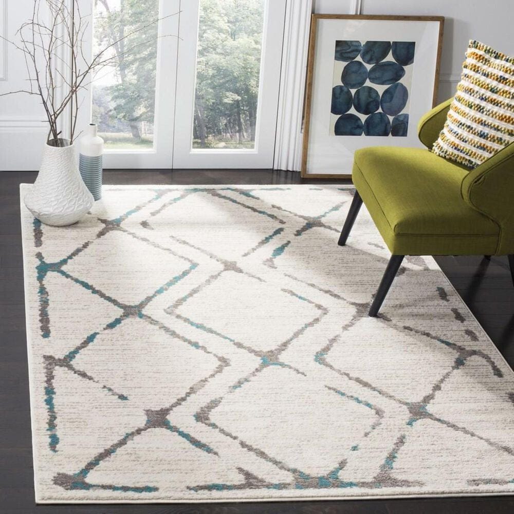 Safavieh Skyler SKY197D 8&#39; x 10&#39; Ivory and Blue Area Rug, , large