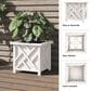 Timberlake 15.5" Lattice Design Planter Box in White, , large