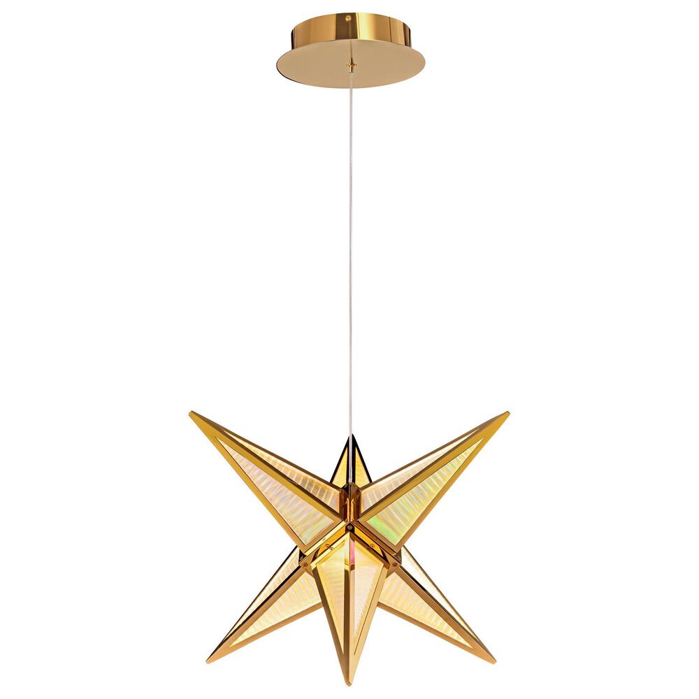Golden Lighting Spectrum 18" 1-Light LED Chandelier in Rose Gold, , large
