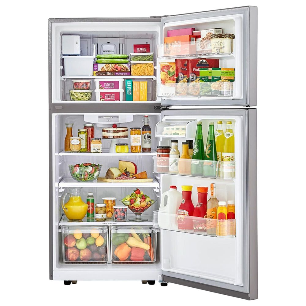 LG 20 Cu. Ft. Top Freezer Refrigerator Reversible Door with Ice Maker in Stainless Steel, , large